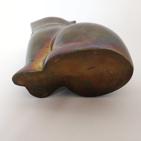 VINTAGE BRASS KITTEN Figure Gold Tone 70s RETRO Midcentury - Picture 6 of 6